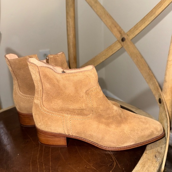 179$ COLE HAAN coastal Golden Toffee Suede Ankle Boots NWOT - Picture 5 of 10